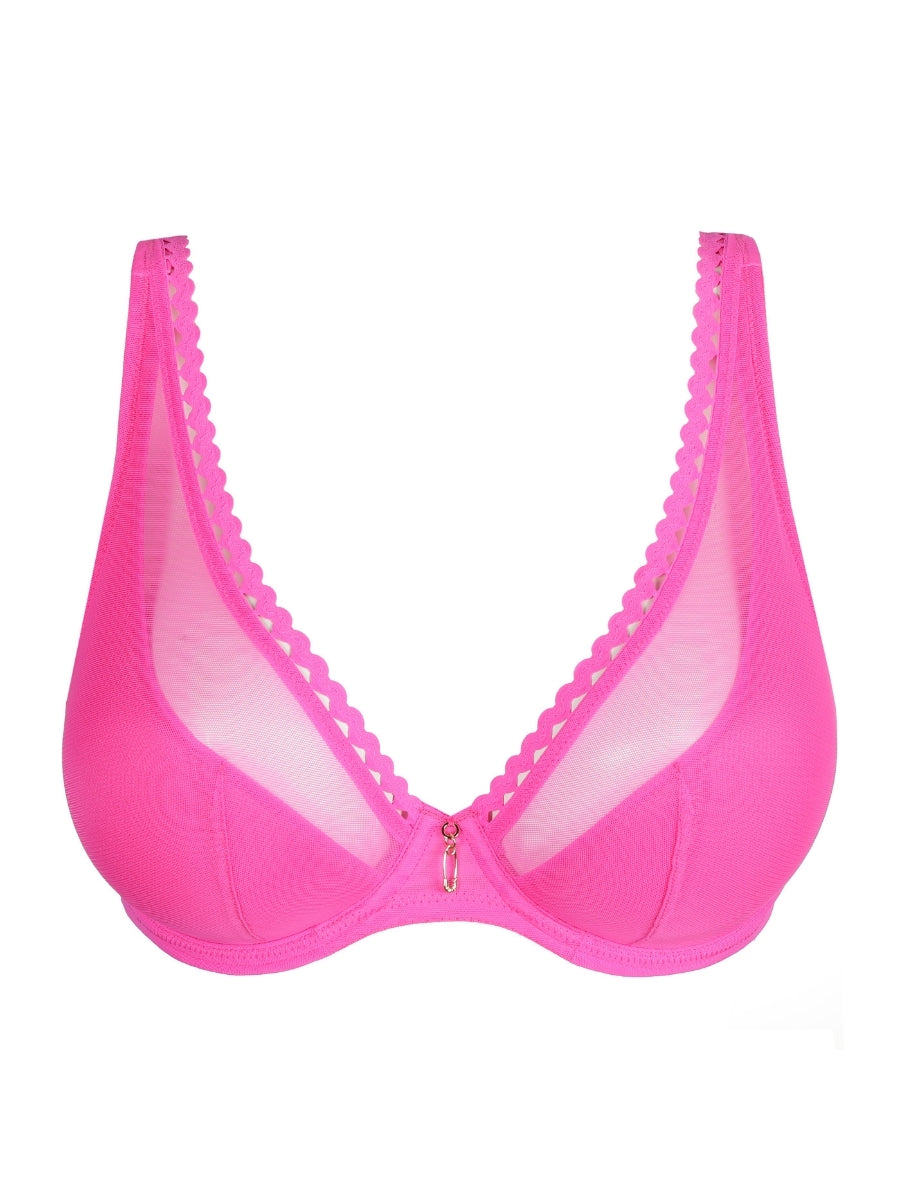 Vivgirl Half Padded Plunge Bra - Cactus Flower