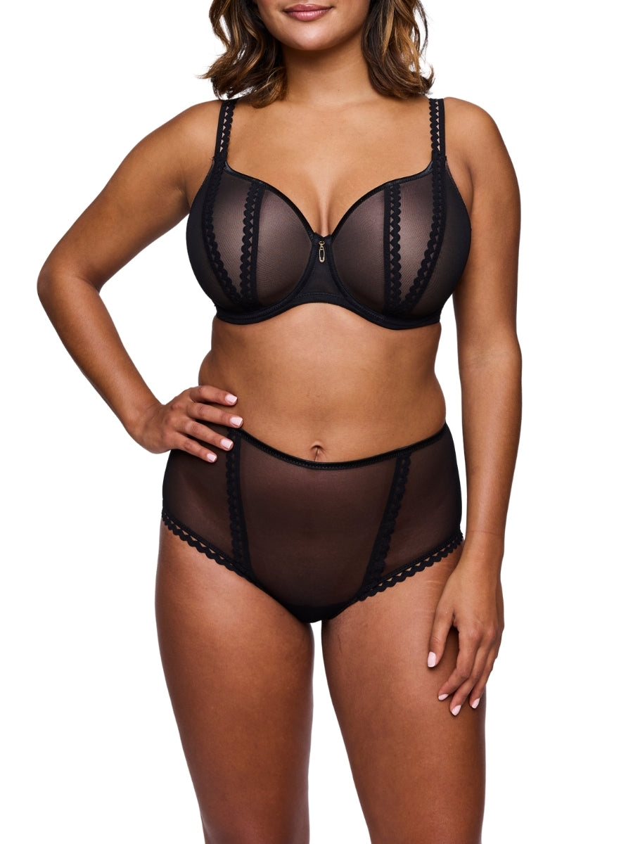 Vivgirl Padded Heartshape Bra - Black