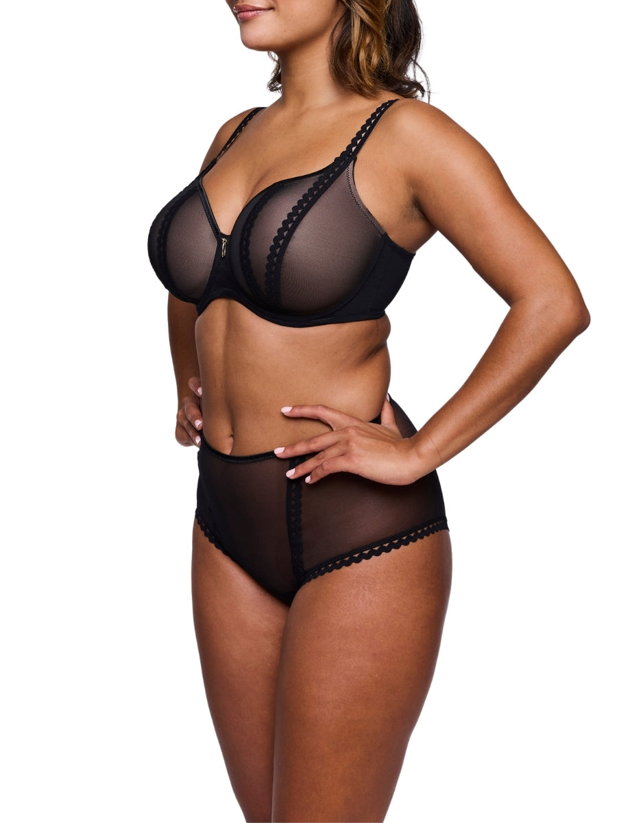 Vivgirl Padded Heartshape Bra - Black