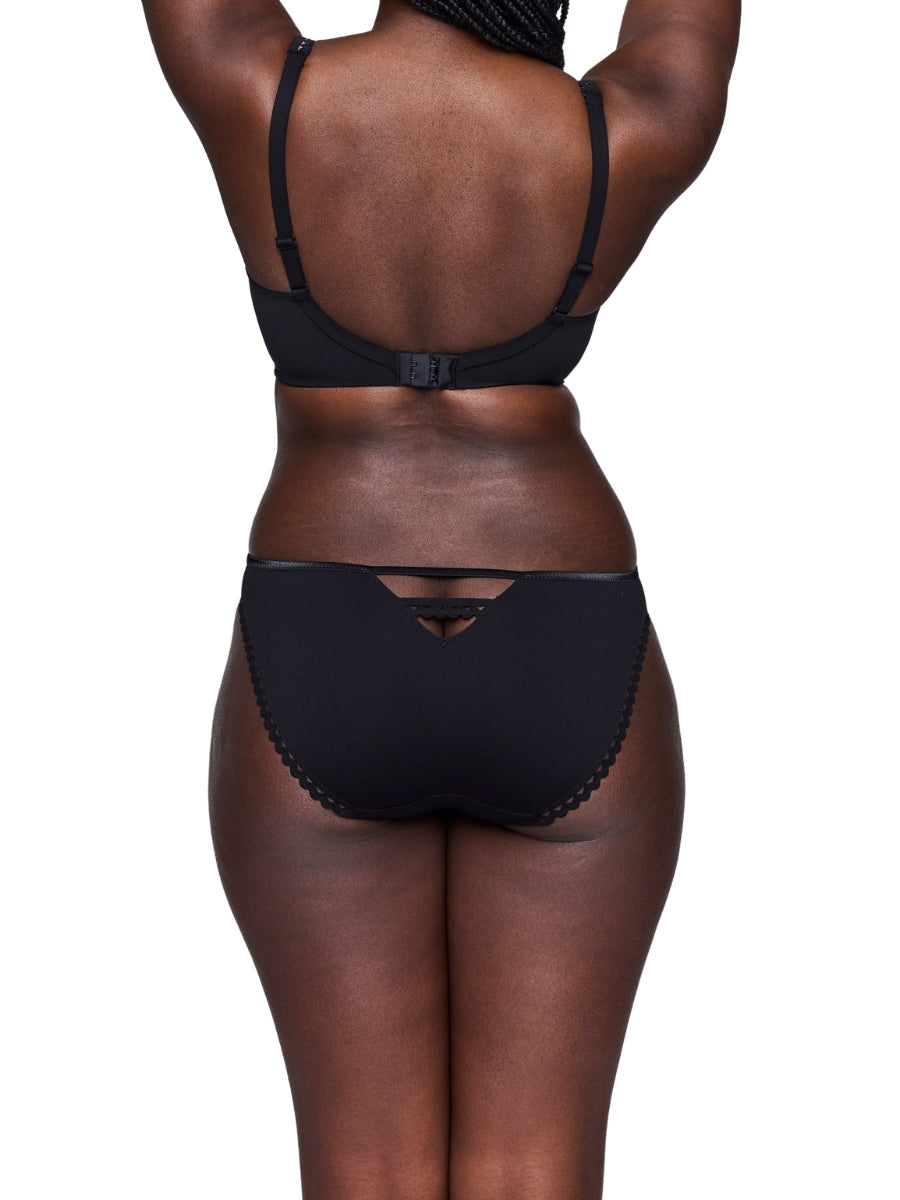 Vivgirl Padded Balcony Bra - Black