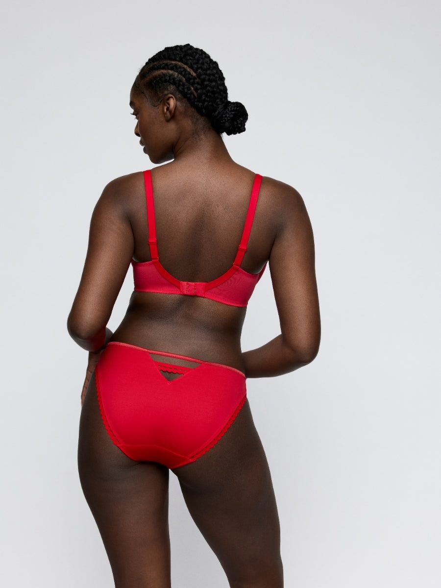 Wowgirl Padded Balcony Bra - True Red