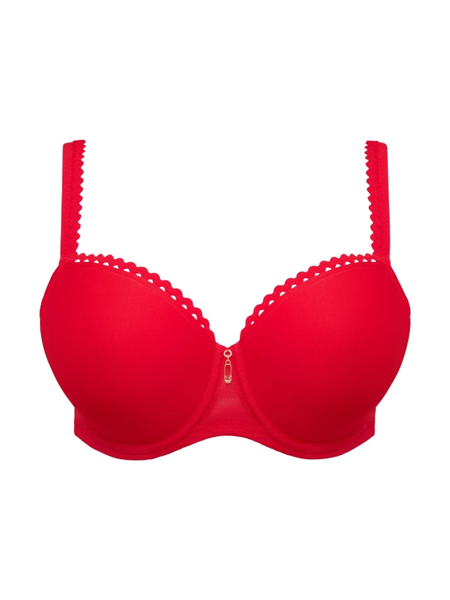 Wowgirl Padded Balcony Bra - True Red