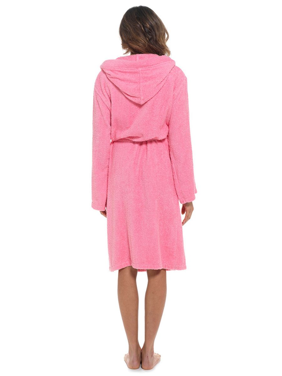 BraForMe Cotton Hooded Towelling Bathrobe