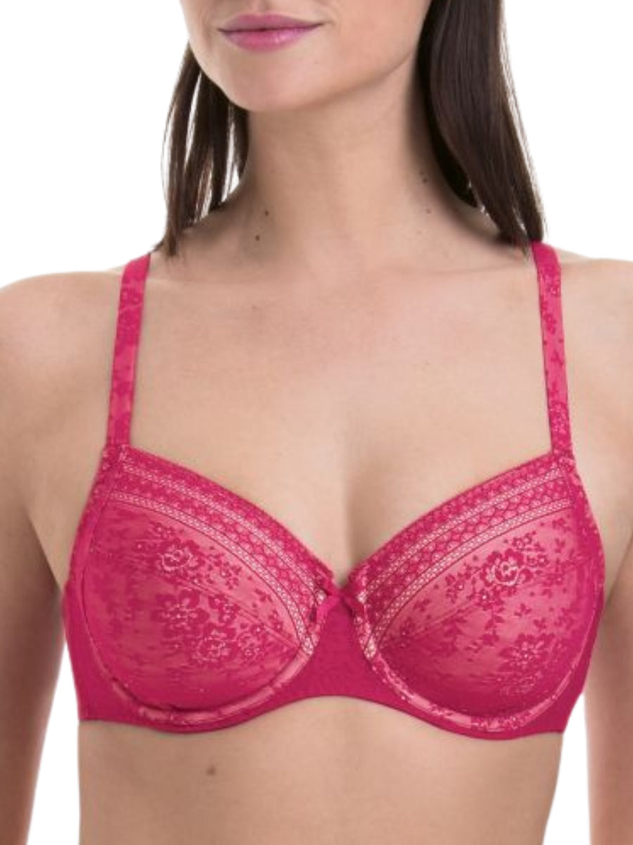 Fleur Underwired Bra - Cherry Red