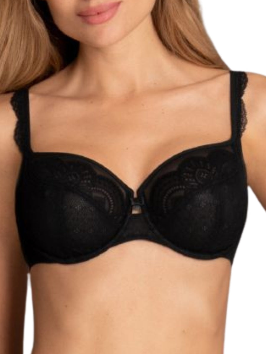 Selma Underwired Full Cup Bra - Black