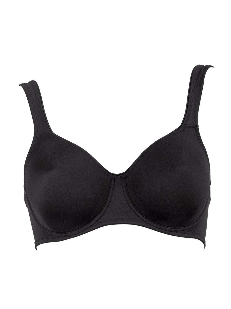 Twin Underwired Moulded Bra - Black