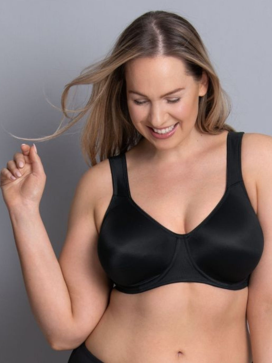 Twin Underwired Moulded Bra - Black