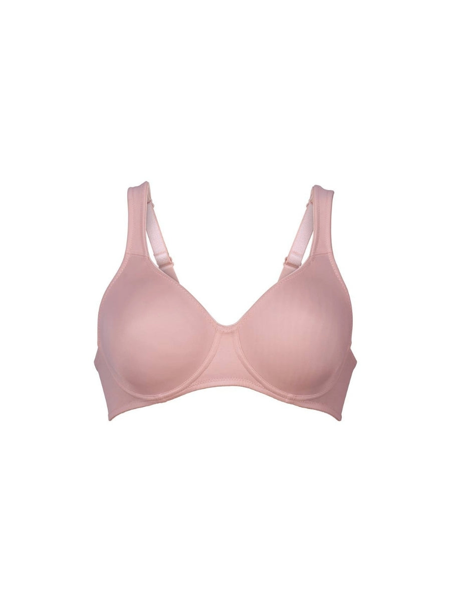 Twin Underwired Moulded Bra - Rosewood