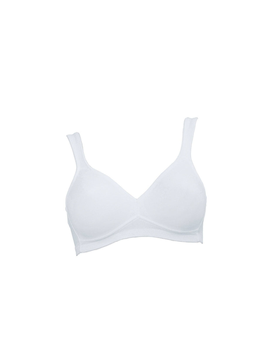 Twin Moulded Soft Bra - White