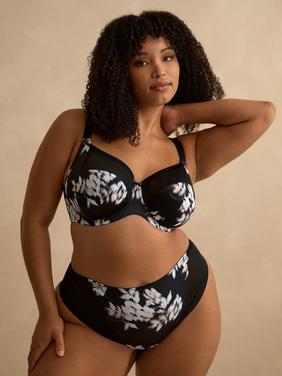 Bliss Full Cup Bra - Black/Floral
