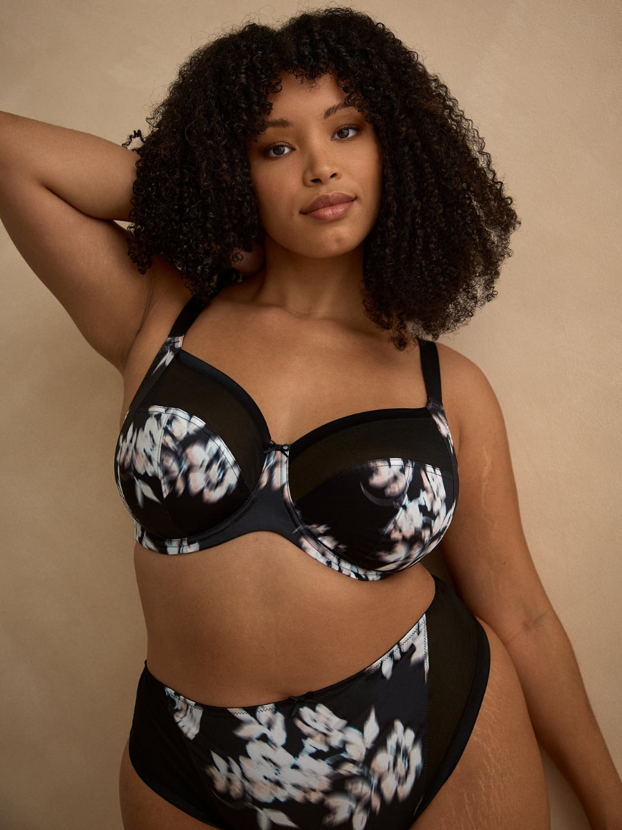 Bliss Full Cup Bra - Black/Floral