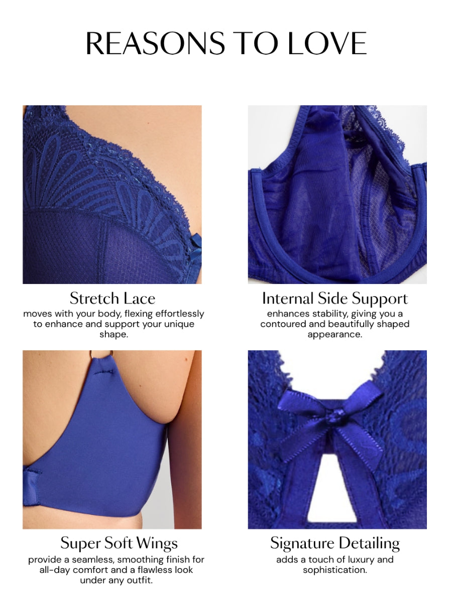 Entice Full Cup Bra - Indigo