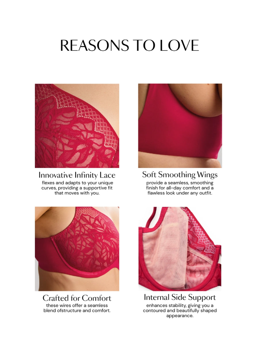 Sophia Full Cup Bra - Raspberry