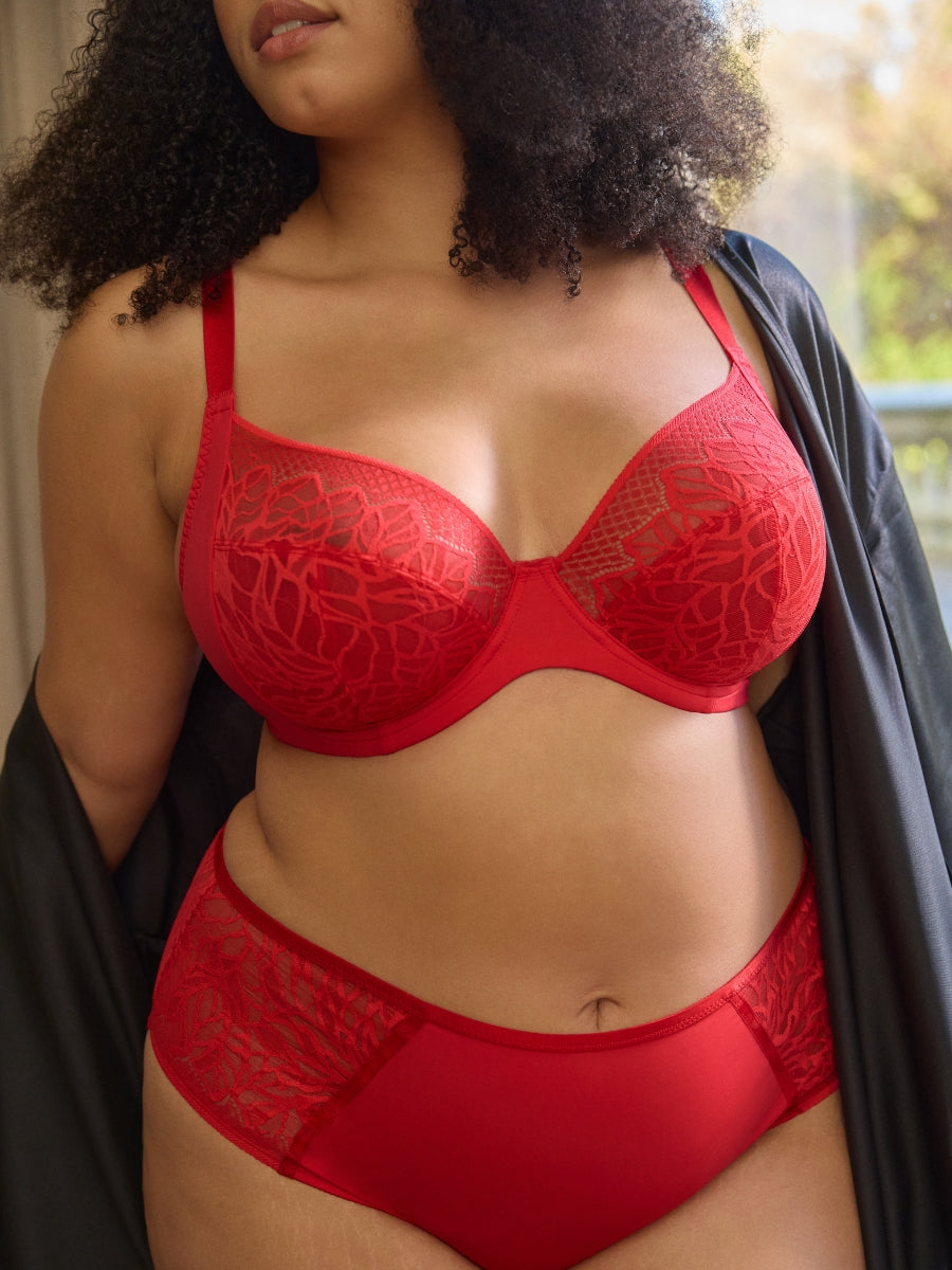 Sophia Plunge Bra - Red