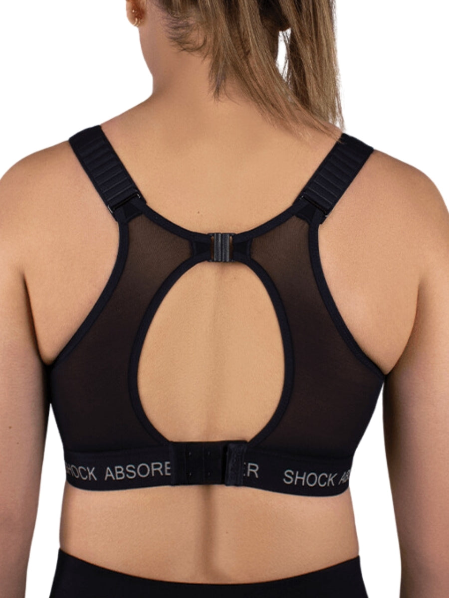 Ultimate Run Padded Sports Bra - Black/Silver