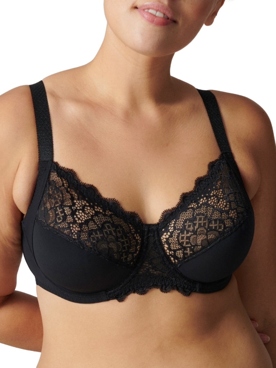 Caresse Full Cup Support Bra - Black