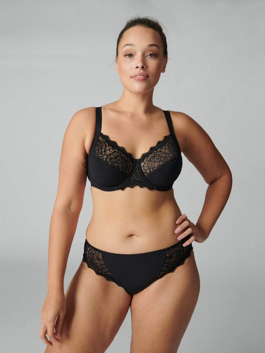 Caresse Full Cup Support Bra - Black