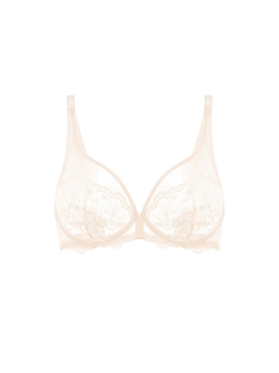 Intrigue Triangle Plunge Bra - Sakura Pink
