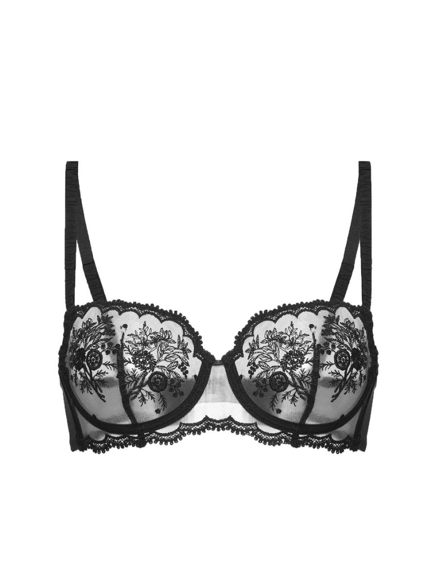 Intrigue Half Cup Bra - Black
