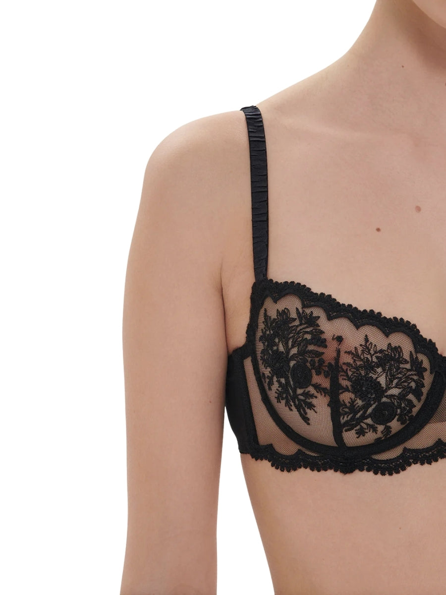 Intrigue Half Cup Bra - Black