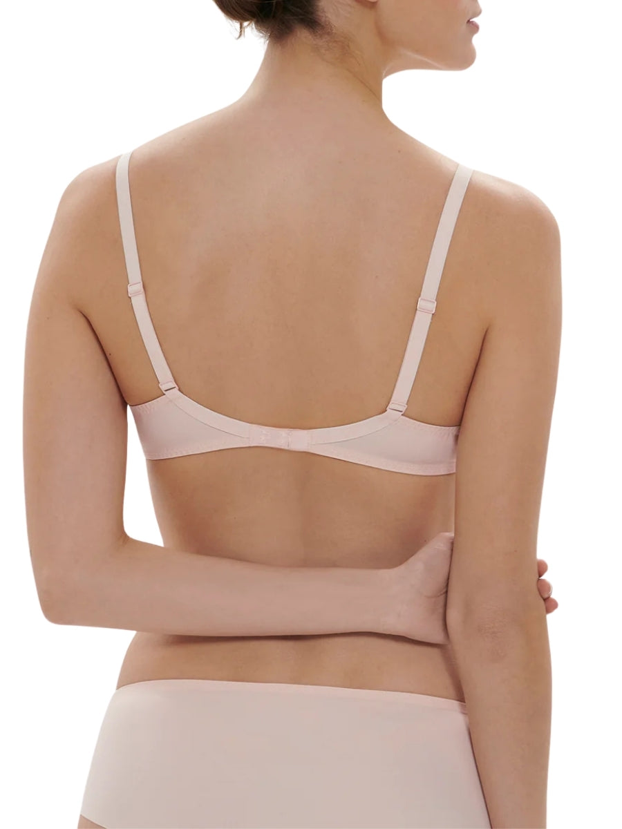 Saga Triangle Plunge Bra - Pink Nude