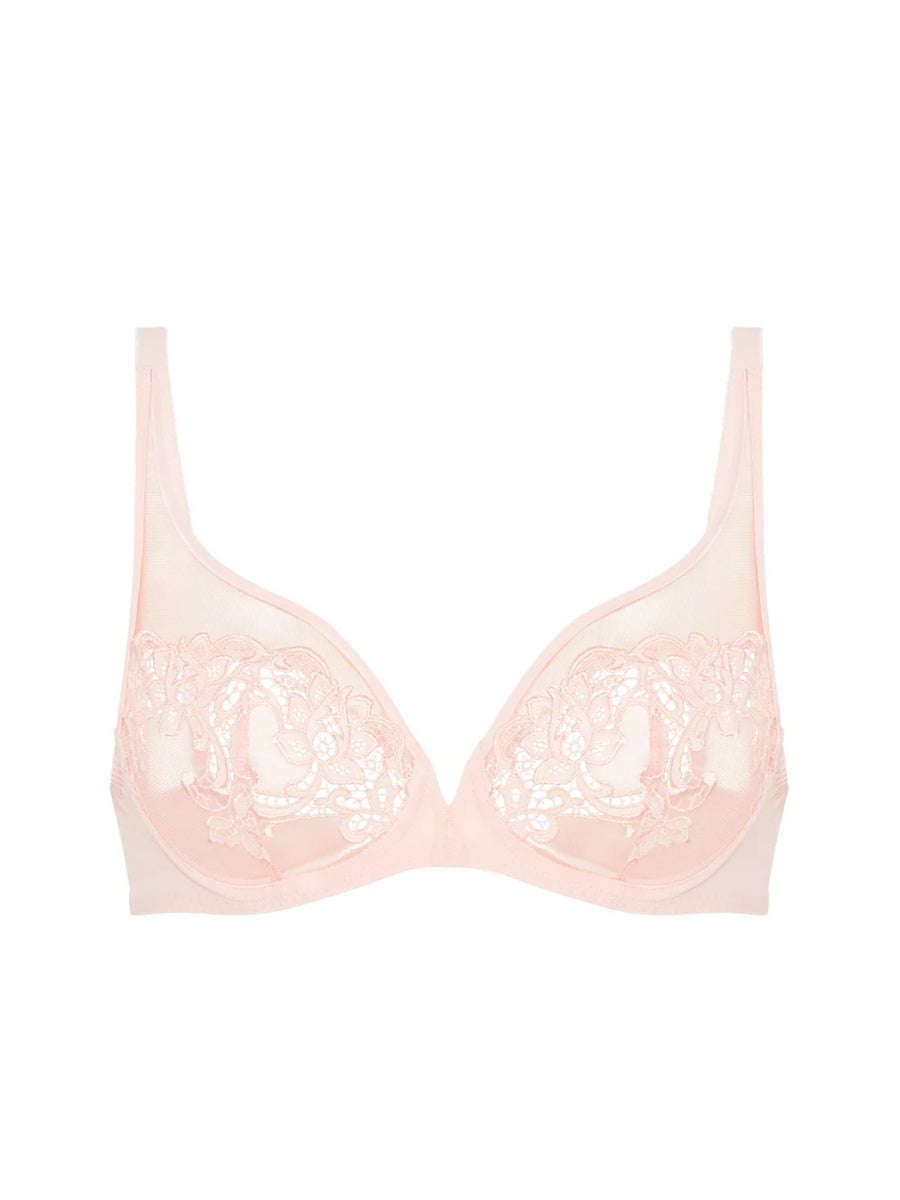 Saga Triangle Plunge Bra - Pink Nude