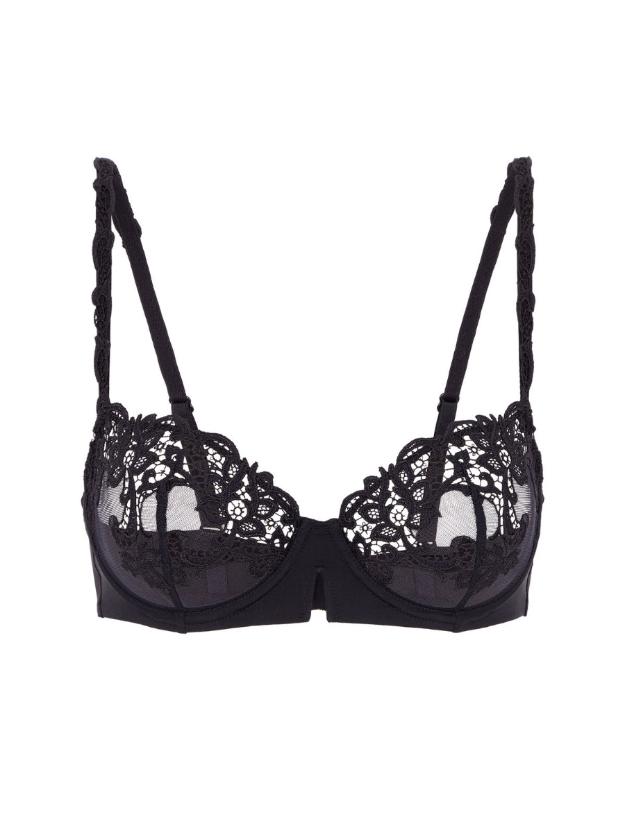 Saga Half Cup Bra - Black