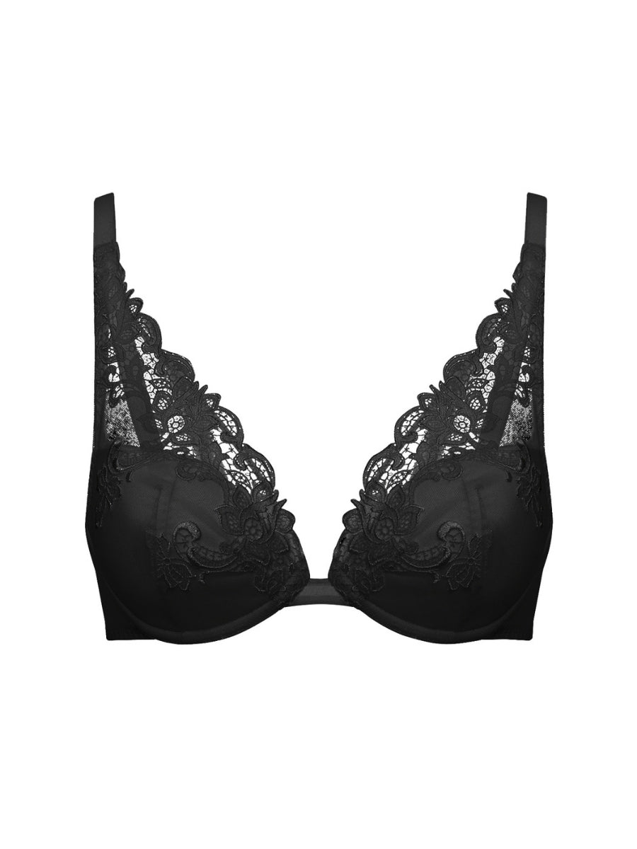 Saga Triangle Push Up Bra - Black