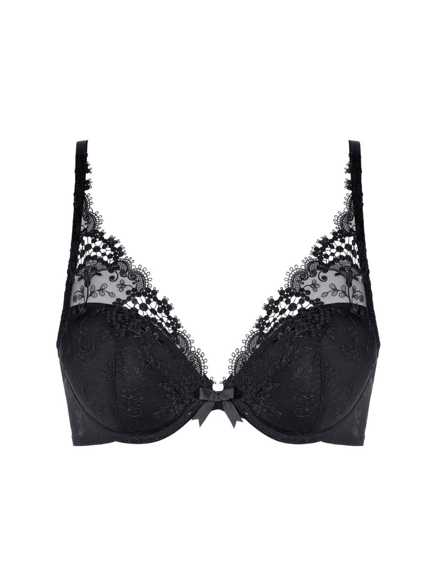 Wish Triangle Push Up Bra - Black