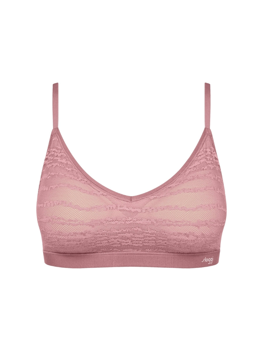 FREE Evolve Lace Push Up Bralette - Date Night Pink