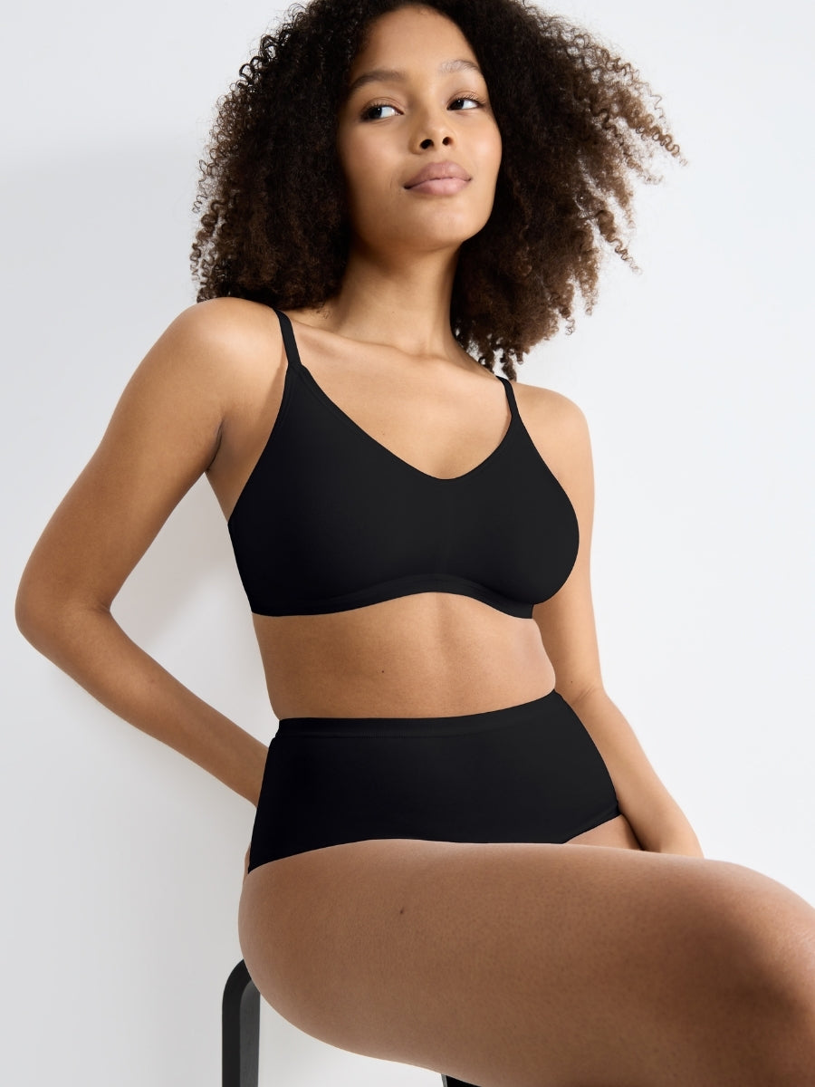 GO Daily Cotton Soft Bra - Black