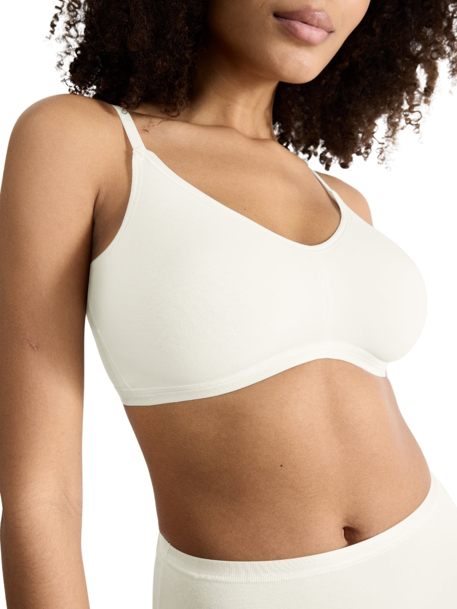 GO Daily Cotton Soft Bra - Silk White