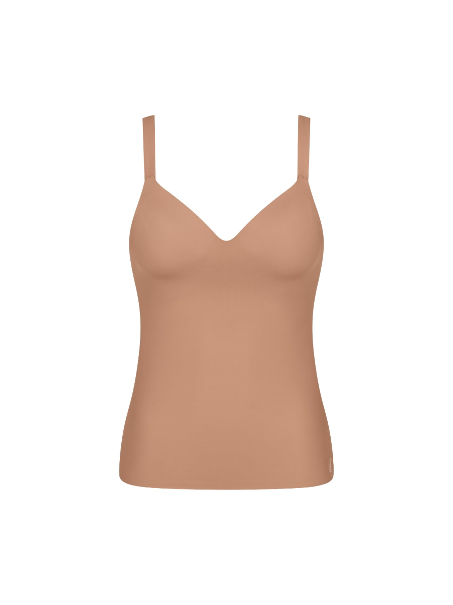 ZERO Feel 2.0 Built In Bra Cami Top - Nostalgic Brown