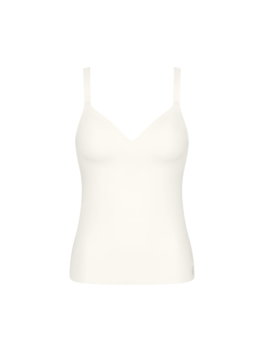 ZERO Feel 2.0 Built In Bra Cami Top - Silk White