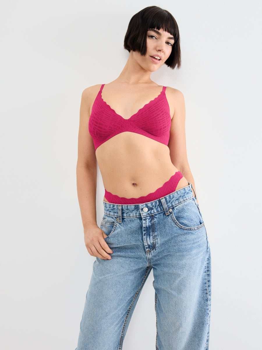 ZERO Feel Bliss UP Push Up Bra - Berry