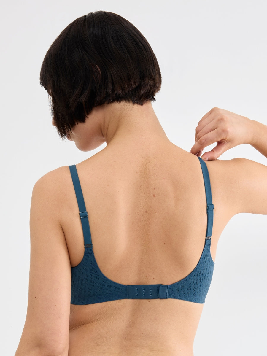 ZERO Feel Bliss UP Push Up Bra - Smoky Blue