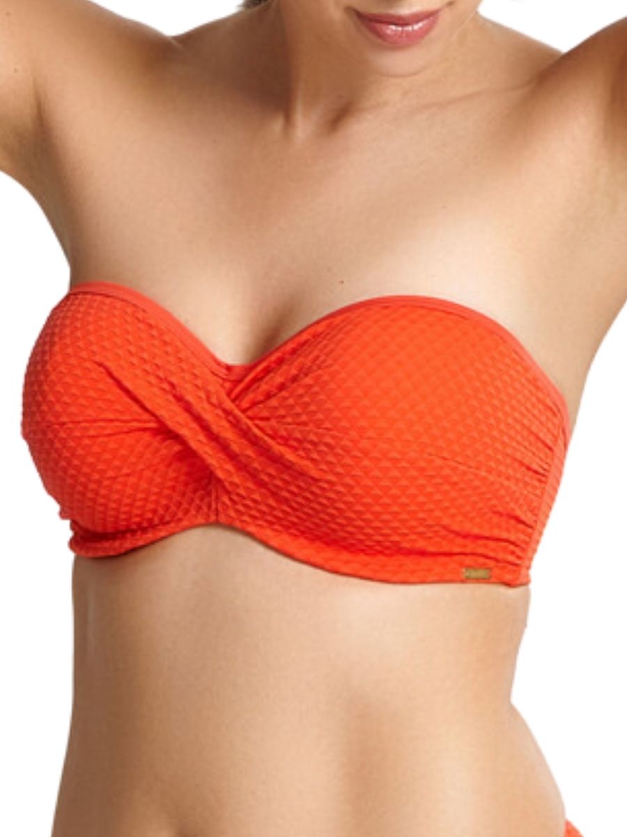 panache echo bandeau bikini top orange