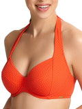 panache echo halterneck bikini top orange