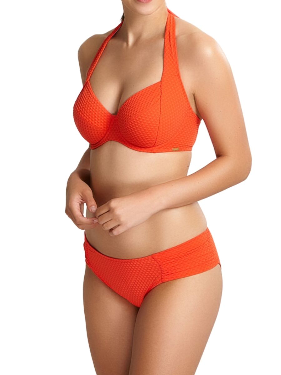 panache echo halterneck bikini top orange