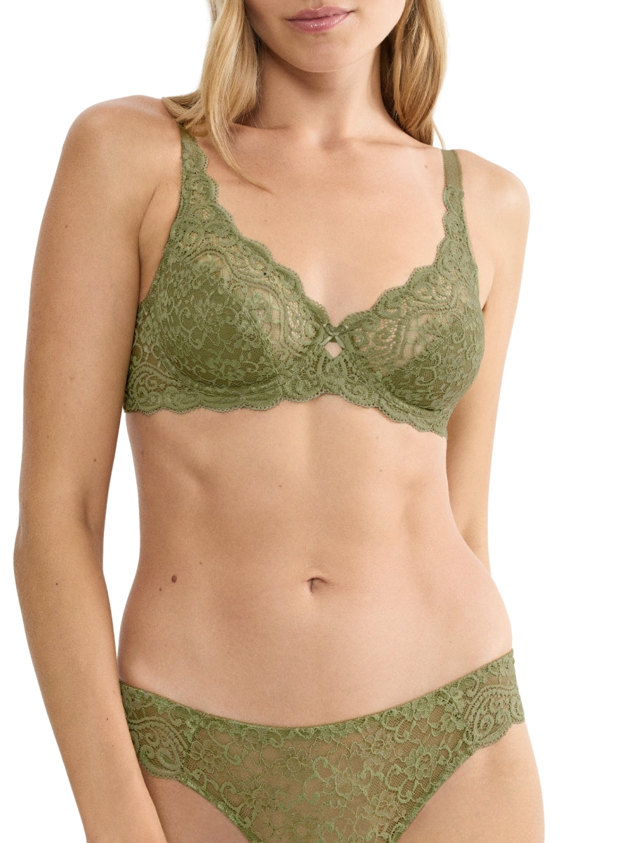 Amourette W High Apex Bra - Olive Gold