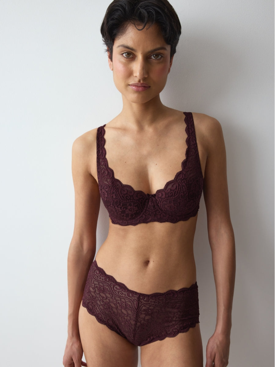 Amourette WHP Half Cup Bra - Claret