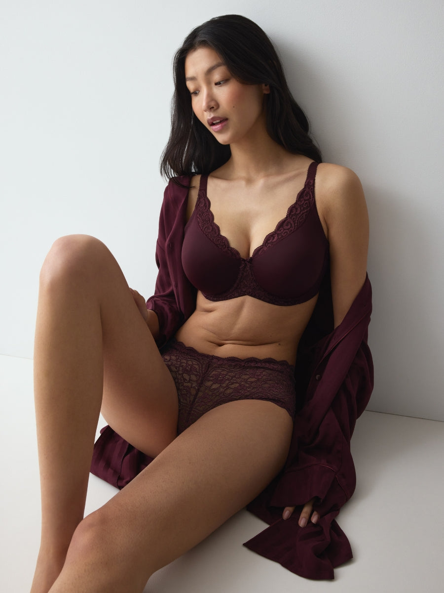 Amourette W01 Minimizer Bra - Claret