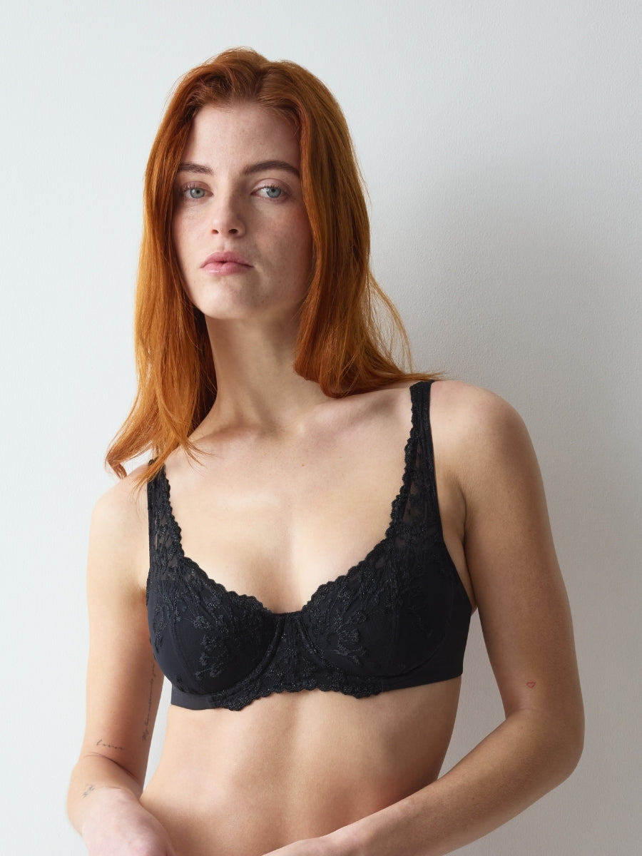 Amourette Berry WHP Half Cup Bra - Black