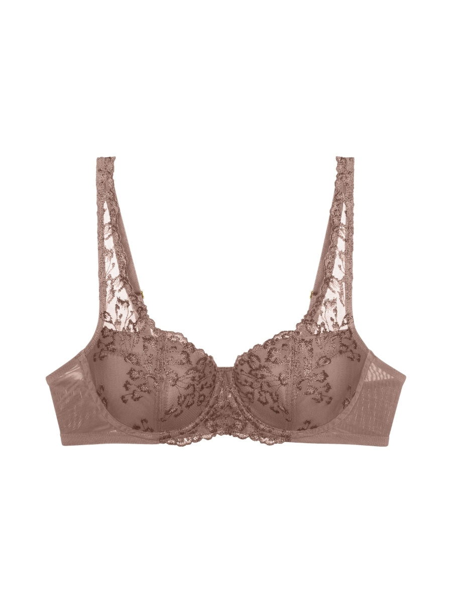 Amourette Berry WHP Half Cup Bra - Chocolate Mousse