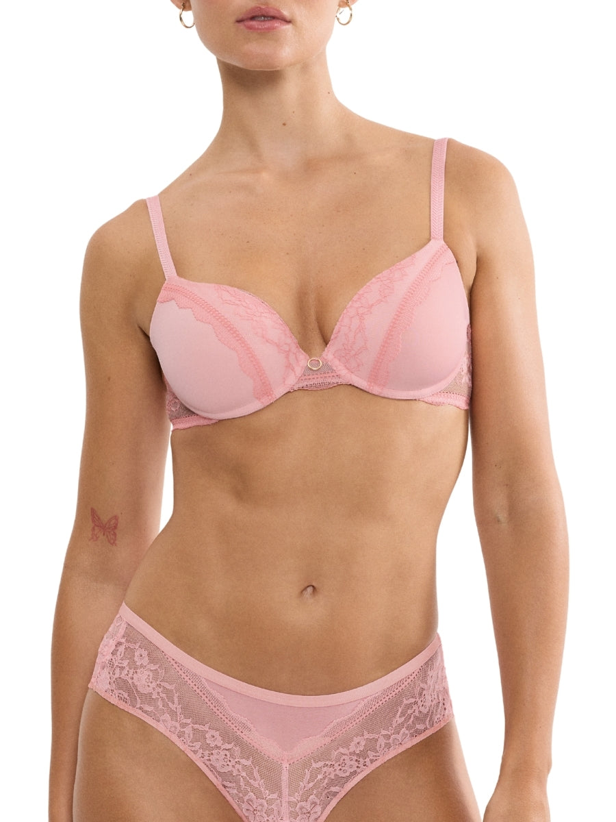 Comfort Allure WHP Padded Plunge Bra - Strawberry Cream