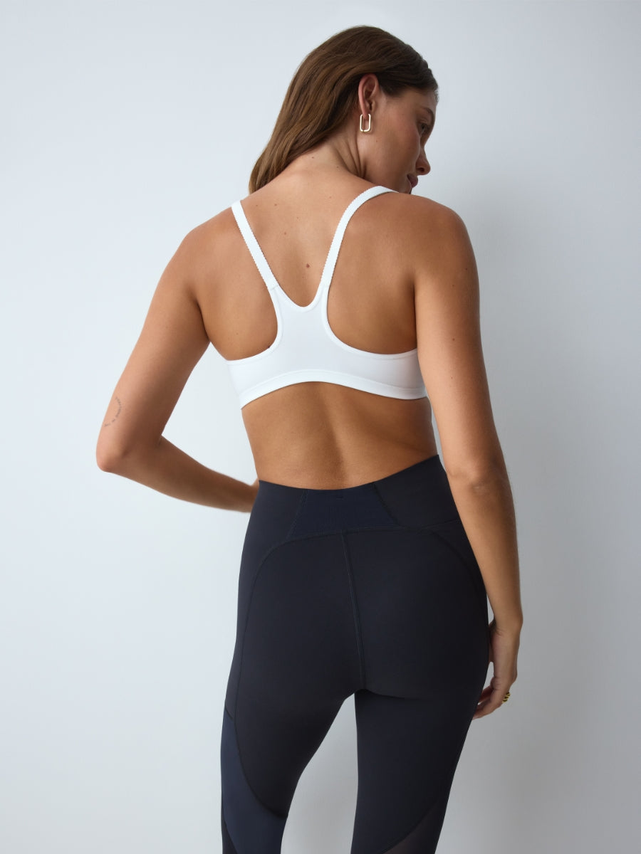 Triaction Fitness F Front Fastening Sports Bra - White
