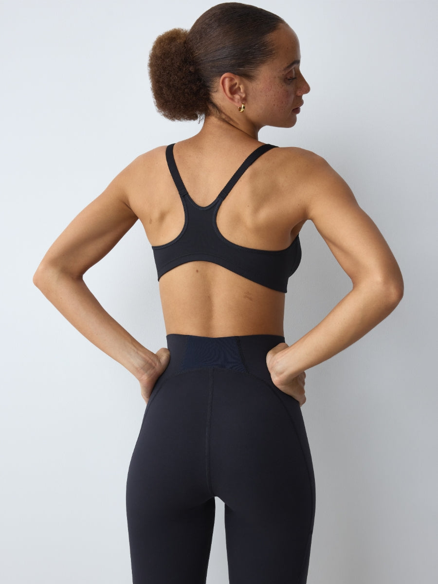 Triaction Fitness F Front Fastening Sports Bra - Black