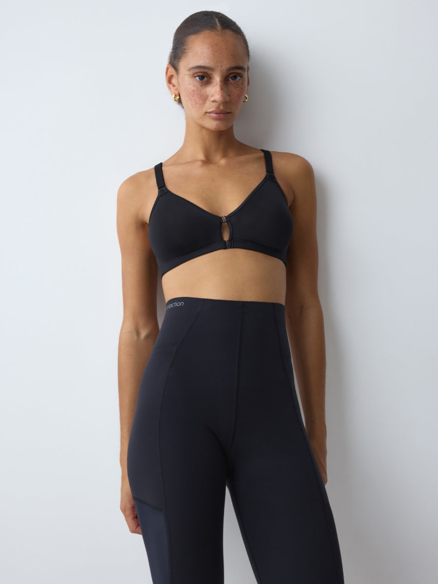 Triaction Fitness F Front Fastening Sports Bra - Black