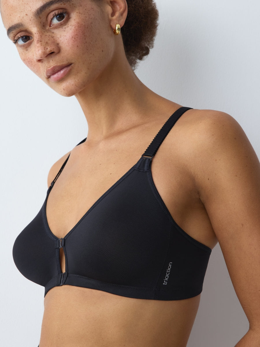 Triaction Fitness F Front Fastening Sports Bra - Black