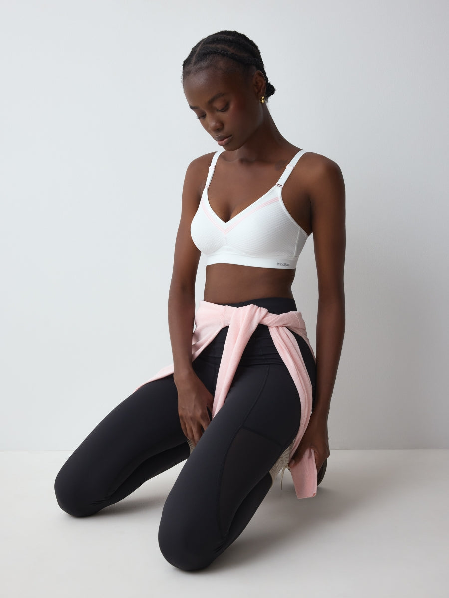 Triaction Free Motion N EX Sports Bra - White